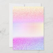 Kleurig glaasje met glitter, Pensioenpartij voor b Kaart (Achterkant)