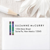 Kleurig Glas in lood ontwerp Etiket (Insitu)