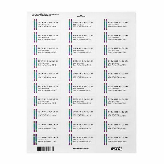 Kleurig Glas in lood ontwerp Etiket (Full Sheet)