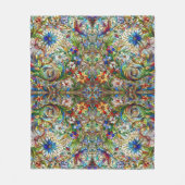 Kleurig Glas in lood ontwerp Fleece Deken (Voorkant)