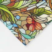 Kleurig Glas in lood ontwerp Fleece Deken (Hoek)