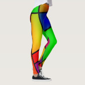 Kleurig Glas in lood ontwerp Leggings (Rechts)