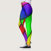 Kleurig Glas in lood ontwerp Leggings (Links)