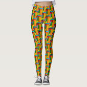 Kleurig Glas in lood ontwerp Leggings (Voorkant)