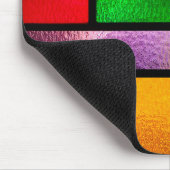 Kleurig Glas in lood ontwerp Muismat (Hoek)