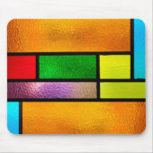 Kleurig Glas in lood ontwerp Muismat (Voorkant)