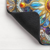 Kleurig Glas in lood ontwerp Muismat (Hoek)