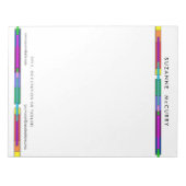 Kleurig Glas in lood ontwerp Notitieblok (Voorkant)