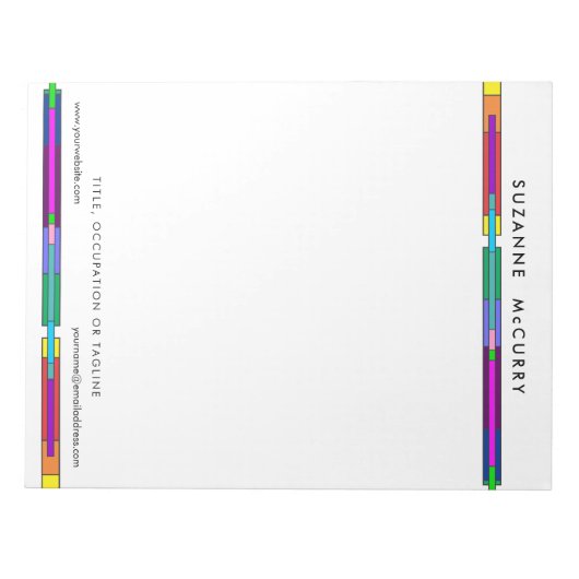 Kleurig Glas in lood ontwerp Notitieblok (Voorkant)