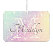 Kleurig Glitter Glam - Gepersonaliseerd Monogram Luchtverfrisser (Voorkant)