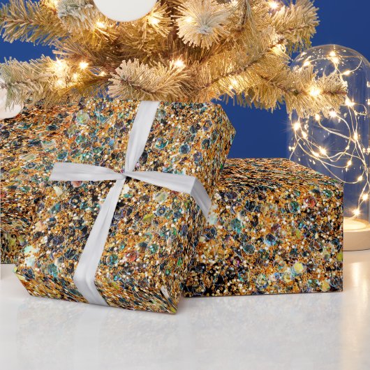 Kleurig glitterpapier voor vulling cadeaupapier (Feestdagen)