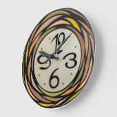 Kleurig gordelglas - wandklok (Hoek)