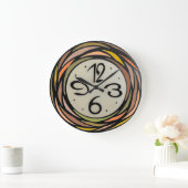Kleurig gordelglas - wandklok (Huis)