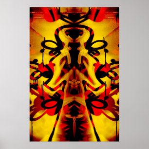 Kleurig Graffiti-patroon Poster
