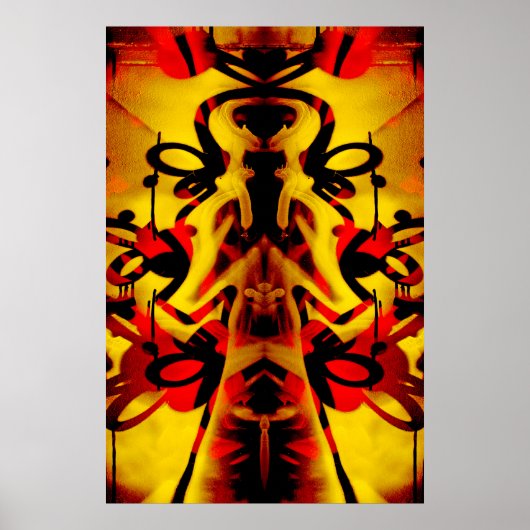 Kleurig Graffiti-patroon Poster (Voorkant)