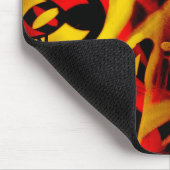 Kleurig grijffiti-patroon muismat (Hoek)