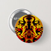 Kleurig grijffiti-patroon ronde button 5,7 cm (Voorkant /achterkant)