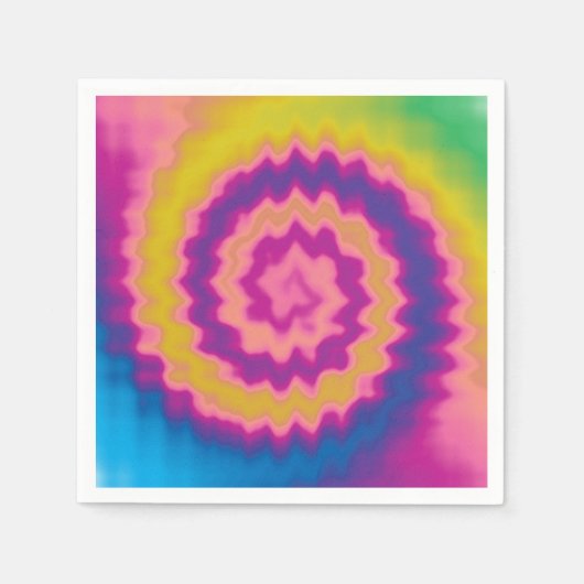 Kleurig groovy funky retro dye patroonpapier servet (Voorkant)