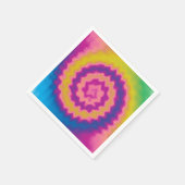 Kleurig groovy funky retro dye patroonpapier servet (Hoek)