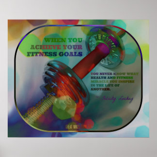 Kleurig Gym-Poster met gewicht 006 Poster