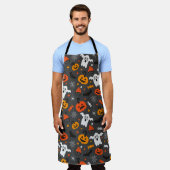 Kleurig halloween patroon schort (Gedragen)