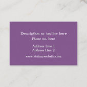 Kleurig handdoekglas - Kleur van Visitekaartje (Achterkant)