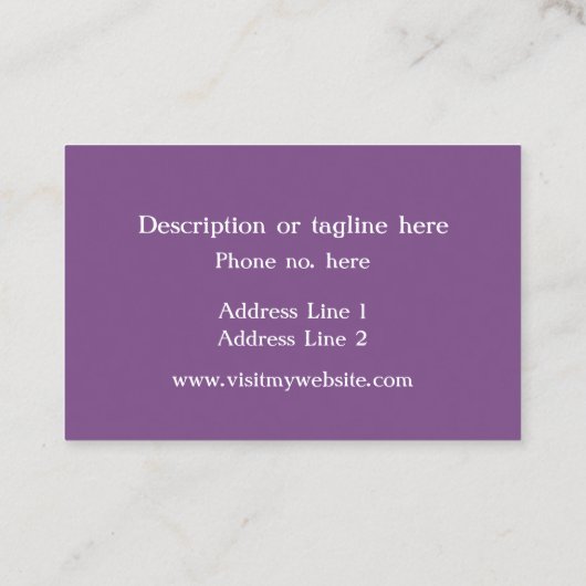 Kleurig handdoekglas - Kleur van Visitekaartje (Achterkant)