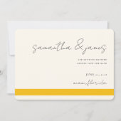 Kleurig handgeschreven script voor Bright Gele Str Save The Date (Voorkant)