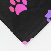 Kleurig handmatige afdrukpatroon op zwart fleece deken (Hoek)