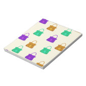 Kleurig handtaspatroon notitieblok (Linkerzijde)