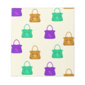 Kleurig handtaspatroon notitieblok (Voorkant)