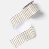 Kleurig handtekening Stripe patroon Satijnen Lint (Achterkant)