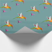 Kleurig handvogelplukpapier cadeaupapier (Hoek)