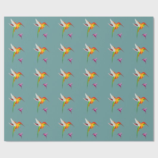 Kleurig handvogelplukpapier cadeaupapier (Vlak)