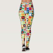 Kleurig hartenpatroon leggings (Achterkant)