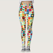 Kleurig hartenpatroon leggings (Voorkant)