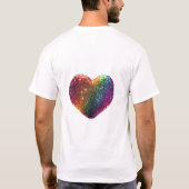 kleurig hartontwerp t-shirt (Achterkant)