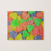 Kleurig hartvormig snoep legpuzzel (Horizontaal)