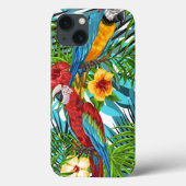 Kleurig Hawaii tropisch patroon in wilde bloemen v Case-Mate iPhone Case (Achterkant)