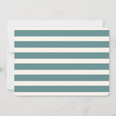 Kleurig, helder, Blauwgroen Stripes handgeschreven Save The Date (Achterkant)