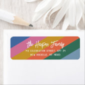 Kleurig, helder, gepersonaliseerd penseelscript me etiket (Insitu)