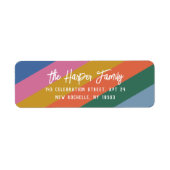 Kleurig, helder, gepersonaliseerd penseelscript me etiket (Voorkant)