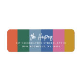 Kleurig, helder, gepersonaliseerd penseelscript me etiket (Voorkant)