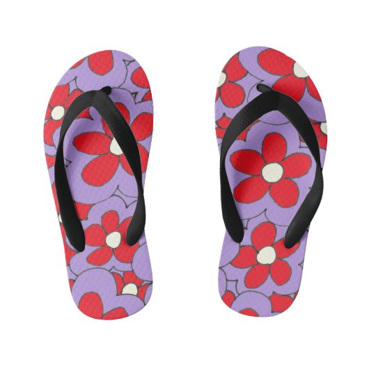 Kleurig, helder, vloeiend, gloedontwerp kinder teenslippers (Voetbed)