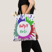 Kleurig Holi-patroon Tote Bag (Dichtbij)