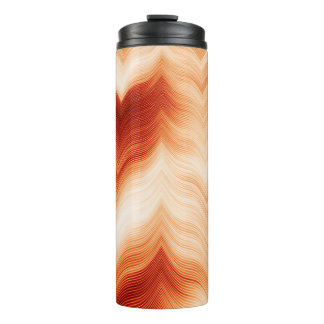 Kleurig horizontaal golvend patroon thermosbeker