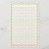 Kleurig horizontaal ogeenpatroon briefpapier (Voorkant)