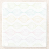 Kleurig horizontaal ogeenpatroon glazen onderzetter (Achterkant)