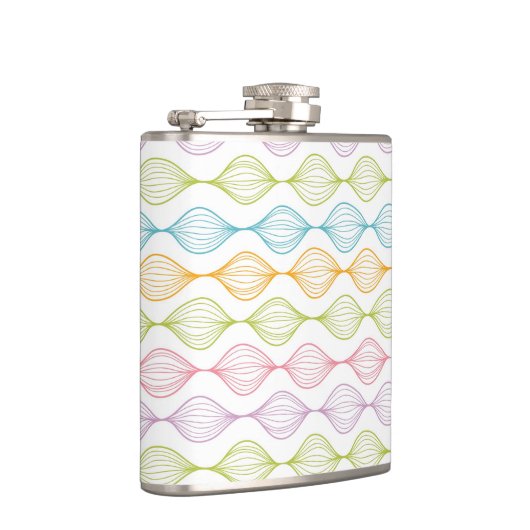 Kleurig horizontaal ogeenpatroon heupfles (Rechts)