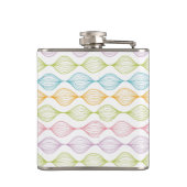 Kleurig horizontaal ogeenpatroon heupfles (Achterkant)